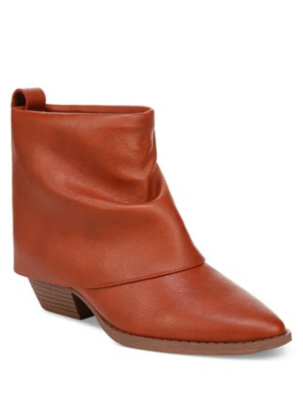 Zodiac Malina Faux Leather Foldover Bootie, Boot, Shoe Sz 6 Sienna Red